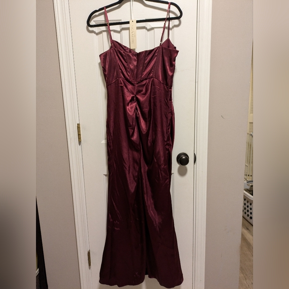 Galina Signature Cowl Neck Spaghetti Strap Bridesmaid's Dress (alerted see note) - Picture 3 of 3